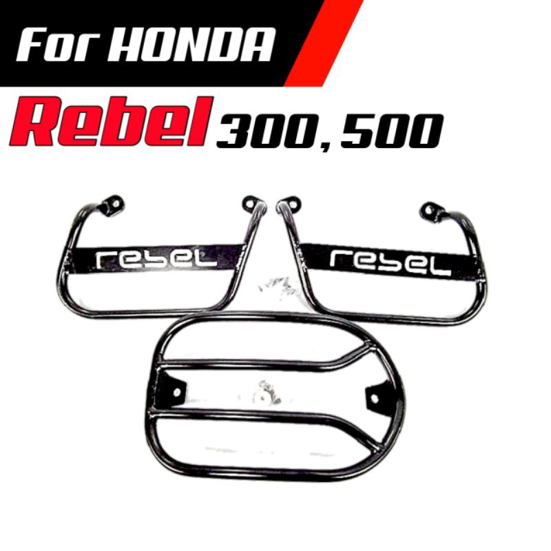 แร็คทัาย+แร็คข้าง Rebel300,Rebel500 Rear Fender Luggage Rack