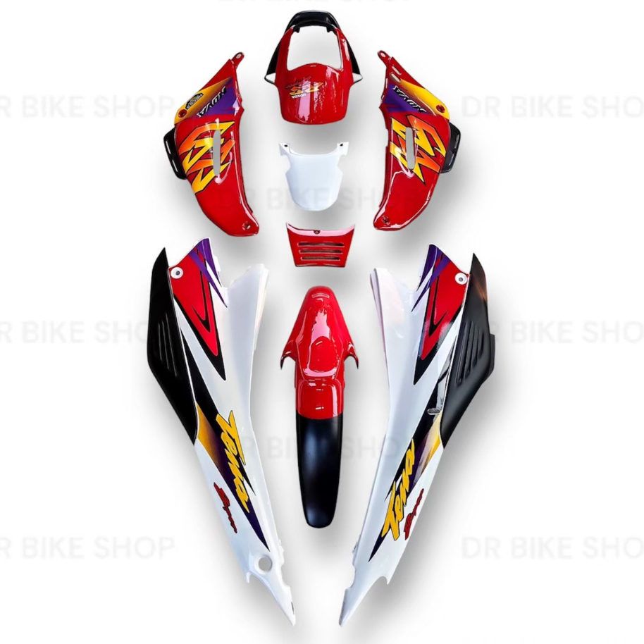 ชุดสีเทน่านิว แดง/ขาว ลายคลาสสิค มีเก็บเงินปลายทาง