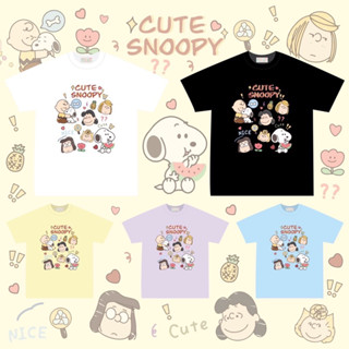 พร้อมส่ง🧸เสื้อยืดโอเวอร์ไซส์ JustAchill cute snoopy