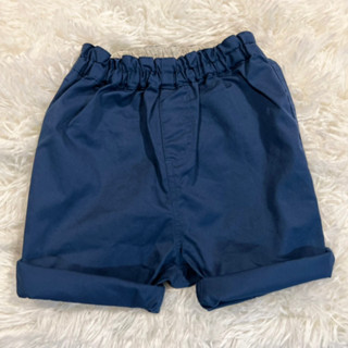 (มือ1) กางเกงเด็กขาสั้น สีน้ำเงินกรม แบรนด์มูจิ Baby Shorts Navyblue Brand MUJI