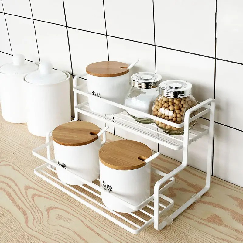 ชั้นวางเครื่องปรุงรสสำหรับใช้ในห้องครัว Kitchen seaconing storage rack