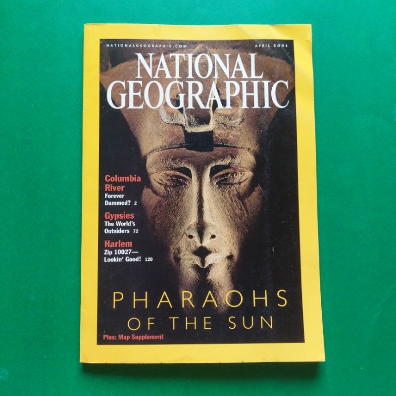 NATIONAL GEOGRAPHIC APRIL 2001 ANCIENT EGYPT COLUMBIA RIVER PHARAOHS MINKE WHALES GYPSIES FLOWER TRA