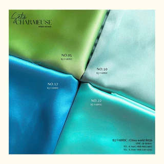 ผ้าซาตินซามูส (SATIN CHARMEUSE) สวยแบบงานแบรนด์ในไอจี หน้ากว้าง 58"-60" ขายปลีกไม่มีขั้นต่ำ เนื้อเงาสวย สัมผัสนุ่มลื่น