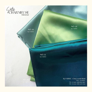 ผ้าซาตินซามูส (SATIN CHARMEUSE) สวยแบบงานแบรนด์ในไอจี หน้ากว้าง 58"-60" ขายปลีกไม่มีขั้นต่ำ เนื้อเงาสวย สัมผัสนุ่มลื่น