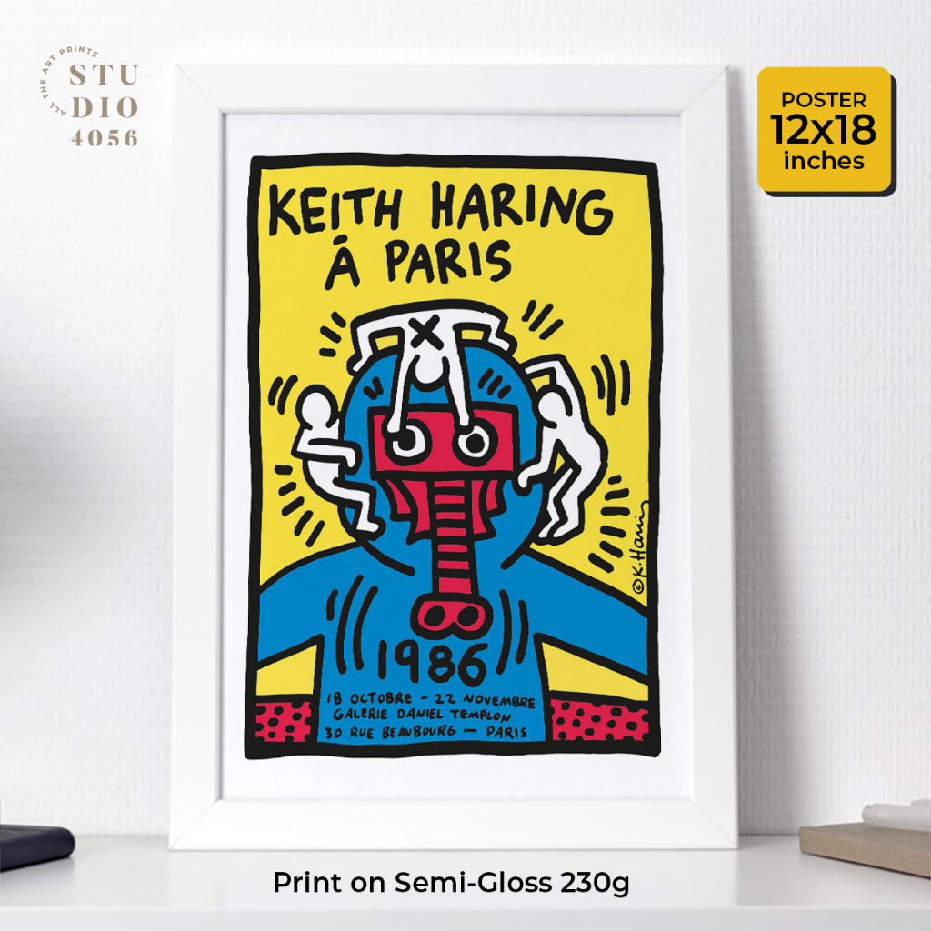 Keith Haring Poster Art Prints_2 Unframed ภาพโปสเตอร์งานศิลปะของศิลปินดัง ขนาด 12X18 นิ้ว