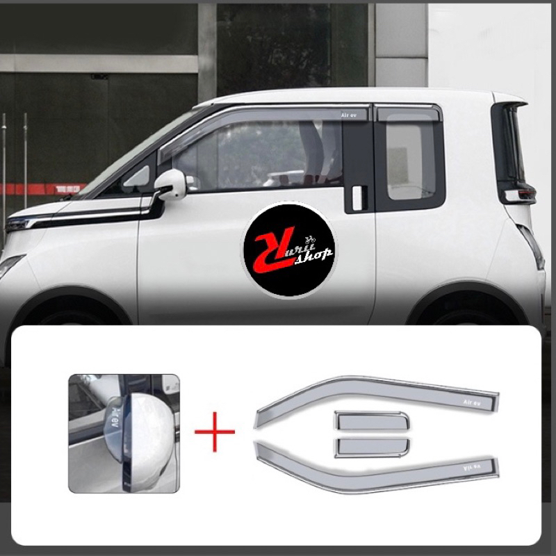 กันสาด Wuling Air EV รุ่นใหม่ 2023 งานดี ดีกว่าปก มีสองสี สองแบบให้เลือก มีของทันที ไม่ต้องรอนาน!!!