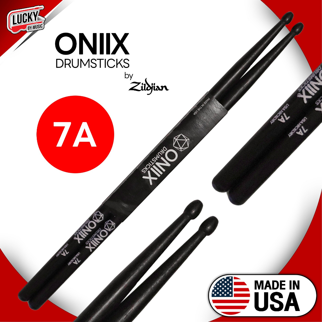 [ส่งด่วน!🚚] ONIIX By Zildjian ไม้กลอง  ขนาด 7A ของแท้ made in USA  ไม้ Hickory ไม้ตีกลอง  DRUM STICK / (1คู่)