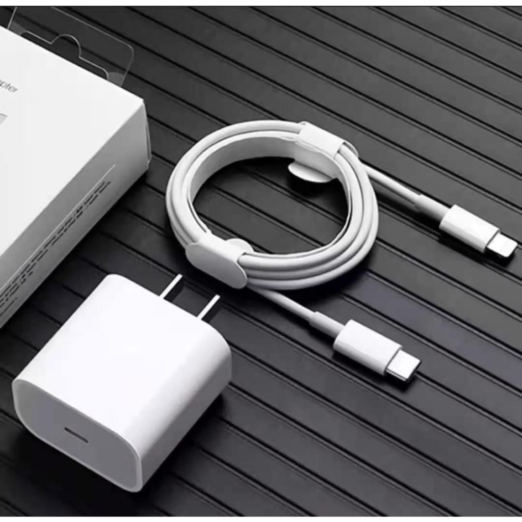 ส่งเร็ว เซตชาร์จเร็ว 20 w ใช้กับไอโฟน ไอแพด หัวชาร์จ สายชาร์จ พร้อมกล่อง ทนทาน ใช้งานได้นาน มีรับประกัน