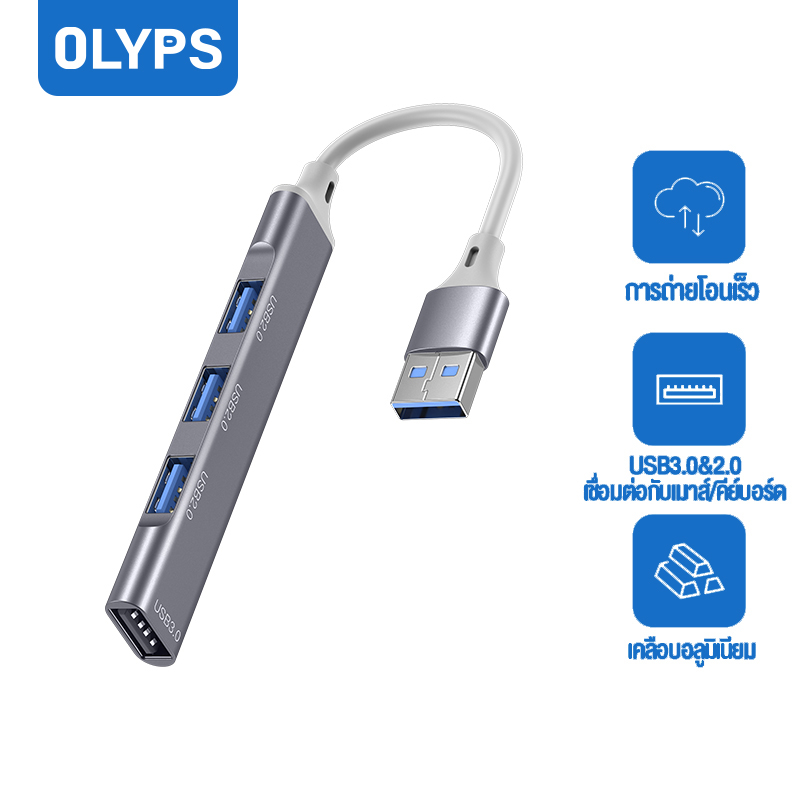 OLYPS อะแดปเตอร์ฮับ USB Type-C Hub to HDMI 3.0 2.0 PD Fast Charge Adapter Hub และเครื่องอ่านการ์ด