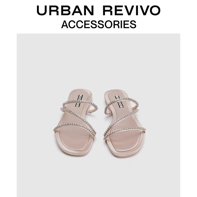 โค้ดลดเหลือ 952.- กรอกโค้ด 20DDXOCT31🔥 Rosegold sandals 👡 URBAN REVIVO แท้ 100%
