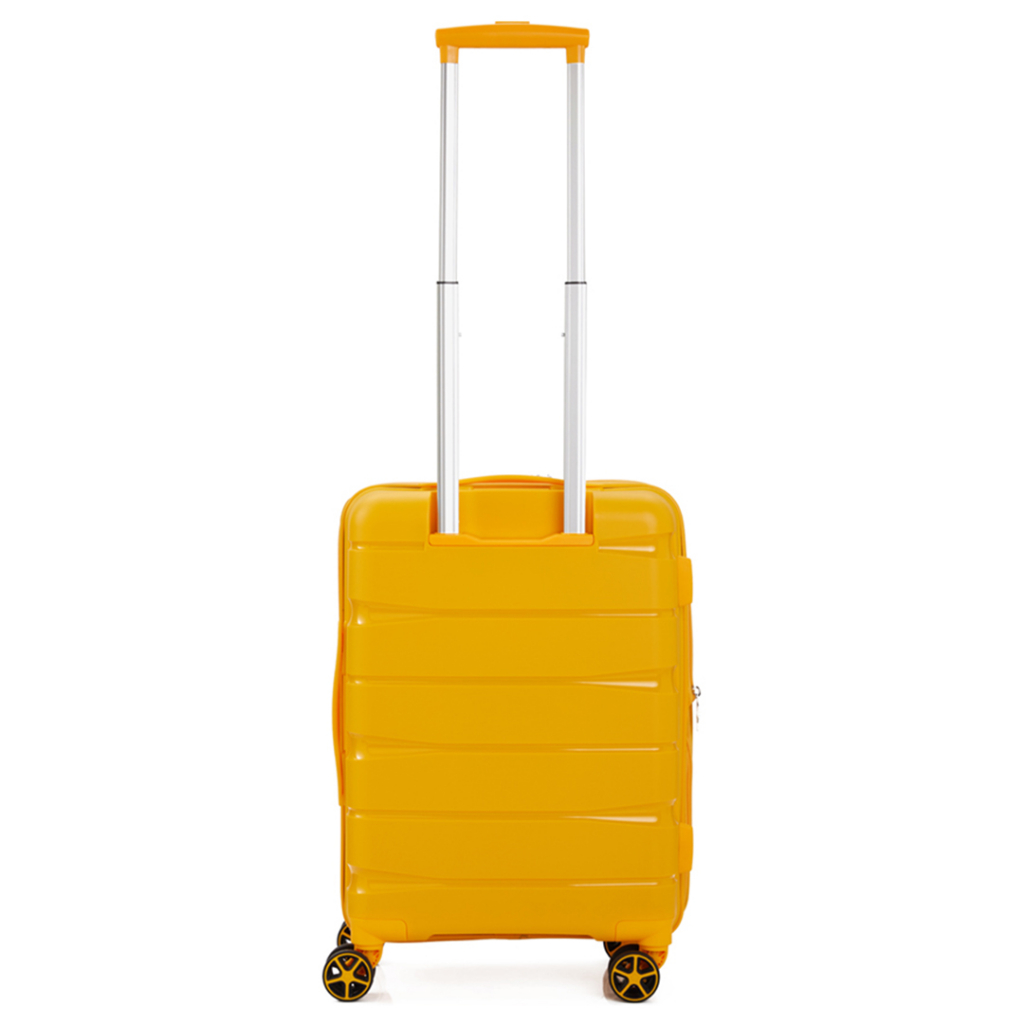 ELLE Travel Samson Collection, 100% PP (Polypropylene). Cabin Size 20" Luggage, Double Coil Secure Zipper, Expandable,