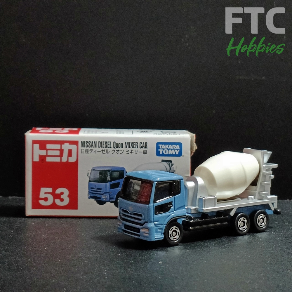 [มือสอง] Tomica No.53 - Nissan Diesel Quon Mixer Car (ไม่มีถุงพลาสติกในกล่อง)