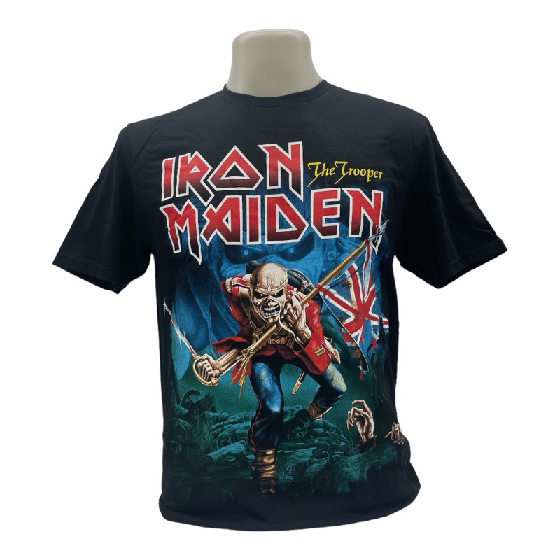 เสื้อวง Iron Maiden ลิขสิทธิ์แท้100% ลาย TROOPER EDDIE LARGE EYES