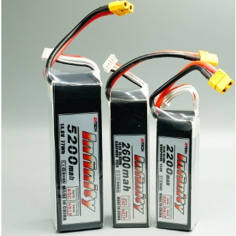 [แบตเตอรี่ 4เซล] แบตลิโพ infinity 4S 14.8V 450mah  850mah 1500mah 2200mah 2600mah 3300mah 4200mah 52