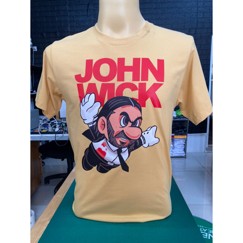 เสื้อยืดพิมพ์ลายการ์ตูนJohn Wick