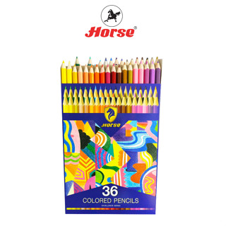 Horse (ตราม้า ) ดินสอสี สีไม้ยาว 36สี NEW SUPERIOR SERIES ตร…