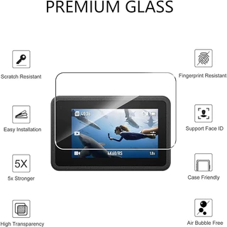 ฟิล์มกระจก DJI Action 3 / 4 / 5 pro ติดง่าย เว้นขอบ ไม่ดันเคส Tempered Glass Film for DJI OsmoAction