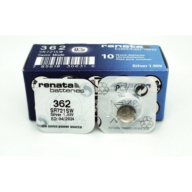 ถ่านนาฬิกาRenata 362/SR721SW 1.55V ของแท้ made swiss(1 ก้อน)
