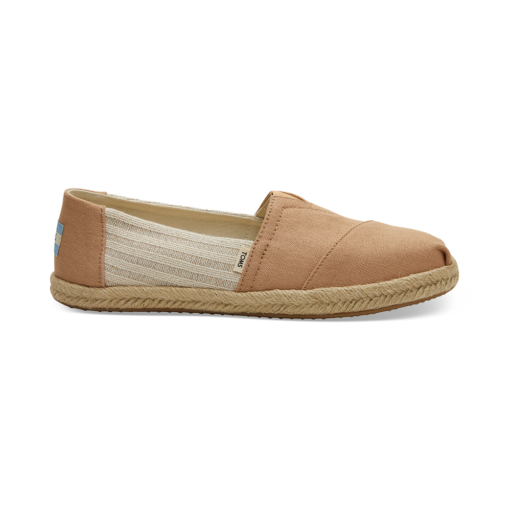 TOMS รองเท้าลำลองผู้หญิง สลิปออน รุ่น Alpargata Honey Canvas University (CB) รองเท้าลิขสิทธิ์แท้