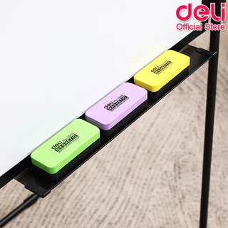 แปรงลบกระดานไวท์บอร์ด Deli มีแถบแม่เหล็ก ลบสะอาด ไม่เป็นคราบ อุปกรณ์สำนักงาน Whiteboard Eraser
