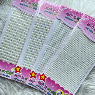 สติ๊กเกอร์มุก สติ๊กเกอร์ไข่มุกนูน 4 ใบ 100
