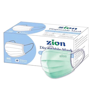 🌈 Zion Disposable Mask 💫 หน้ากากอนามัยทางการแพทย์ แมสคุณภาพพรีเมียม ไม่เจ็บหู หนา 3 ชั้น 1 กล่อง 50 ชิ้น มีอย.