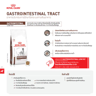 Royal Canin Gastro Intestinal low fat 6 kg สำหรับสุนัขโรคตับอ่อนอักเสบ 6 กิโลกรัม
