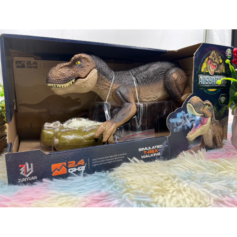 Dinosour ไดโนเสาร์ ไดโนเสาร์บังคับรีโมทคอนโทล ทีเร็กซ์ T-rex ไดโนเสาร์เสมือนจริง ไดโนเสาร์เดินหน้า~ถอยหลังได้QX040