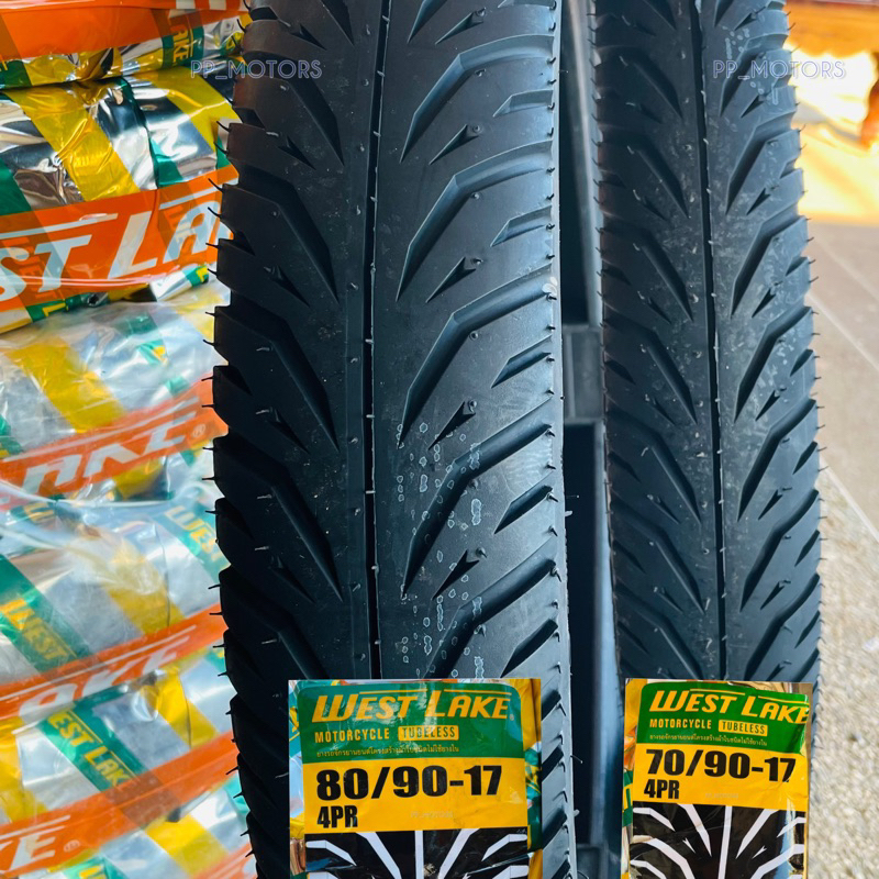 ยางนอกWESTLAKE(TC)ลายH-909(Battlax)เบอร์70/90-17และ80/90-17ไม่ใช้ยางใน