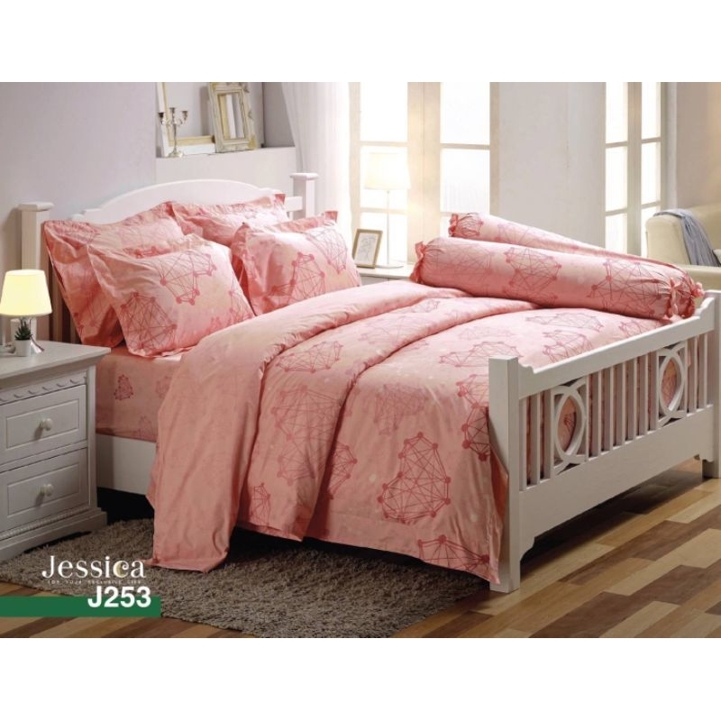 Jessica ผ้าปูที่นอนกันไรฝุ่น ขนาด 6 ฟุต 5 ชิ้น (ไม่รวมผ้าห่ม )
