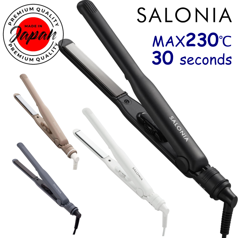 Salonia SL004S-15  เตารีดผมตรง 15 มม. เข้าได้กับประเทศต่างประเทศ เริ่มต้นอย่างรวดเร็ว ประมาณ 30 วินาที 120 C~230 C Sl-004S ข้อมูลจําเพาะระดับมืออาชีพ ความงาม ดูแลเส้นผม [สีดํา ขาว เบจ เทา กรมท่า] [ส่งตรงจากญี