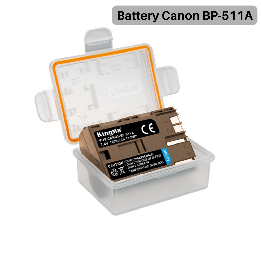 KingMa แบตเตอรี่กล้อง แท่นชาร์จ Canon ( BP511A / BP-511A) 50D  )( 5D / 10D /10Ds / 20D / 30D / 40D