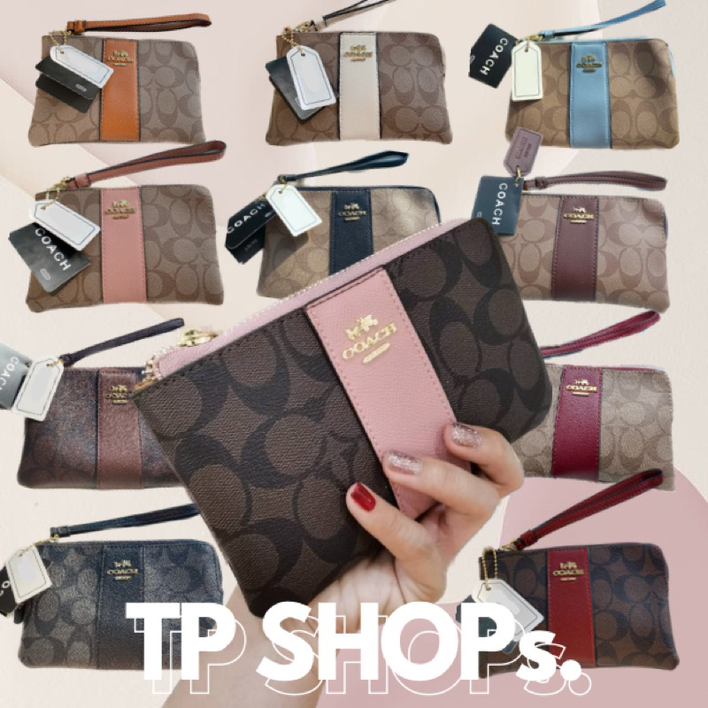 สินค้าตัวฮิต โค้ช กระเป๋าคล้องมือ ใส่เหรียญ 1 Zip รหัส K1 (ป้ายกระดาษ) พร้อมส่งจากไทย