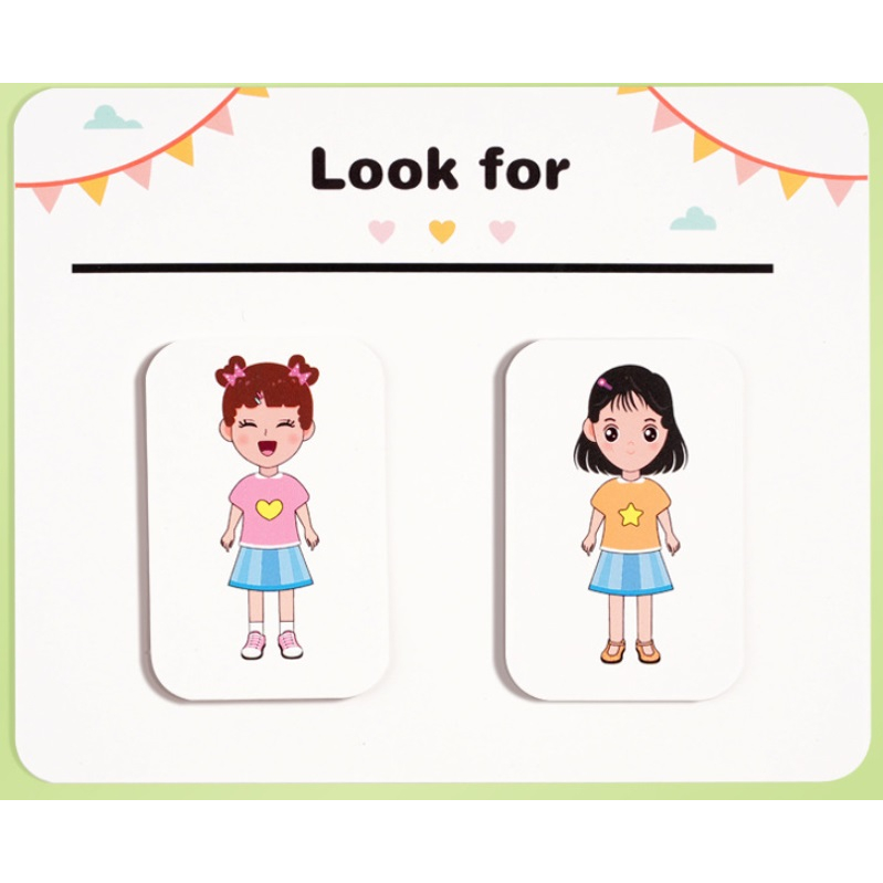 Look for matched images จับคู่ภาพเหมือน จับคู่ภาพแต่งตัว ของเล่นแนวมอนเตสซอรี่ ข้อสอบสาธิต Think & Match Matching Puzzle - รูปที่ 6