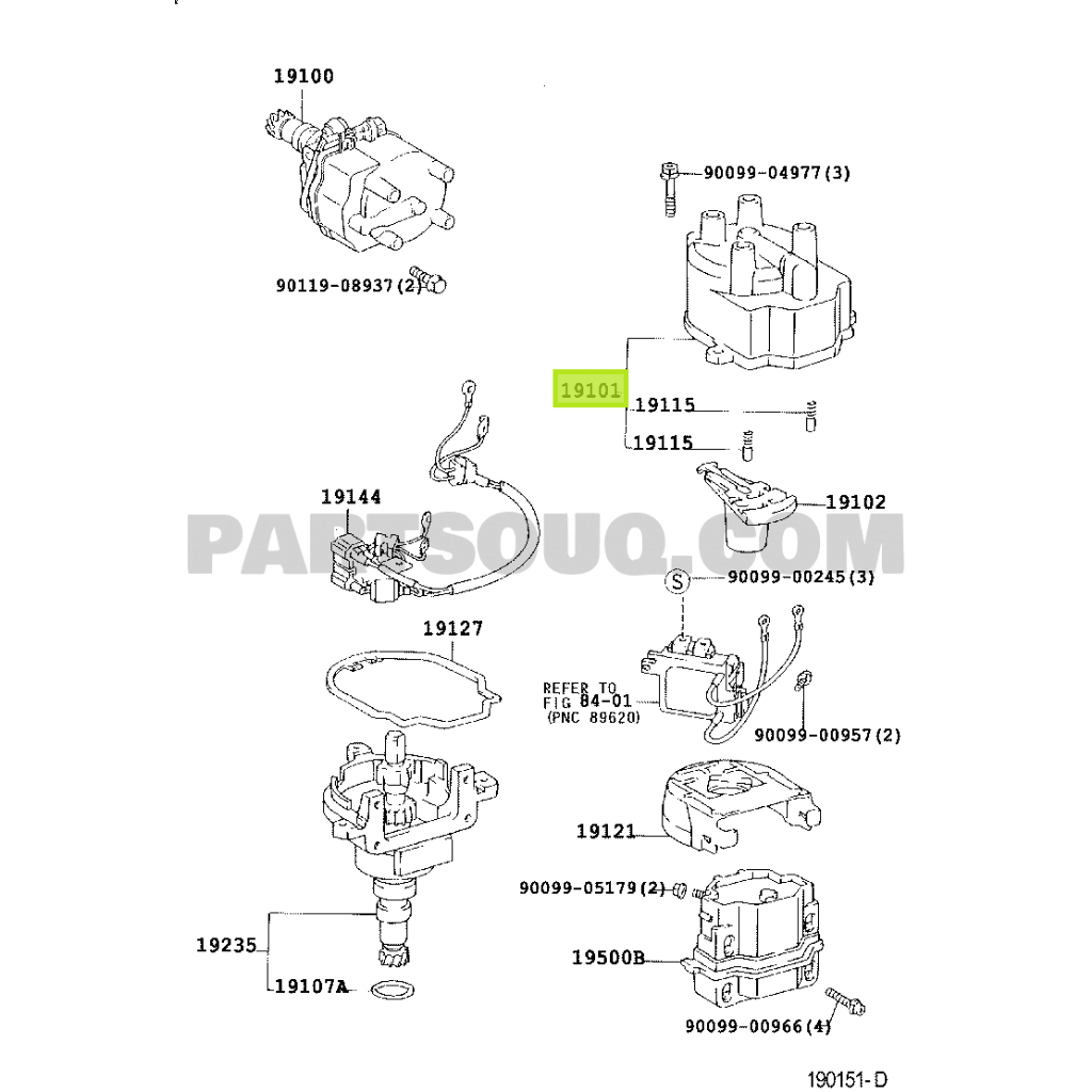 Toyota ฝาครอบจานจ่าย RZH135, 153, RZJ9# เครื่อง 1RZ 1RZE 2RZ 2RZE 2RZFE 3RZFE แท้เบิกศูนย์