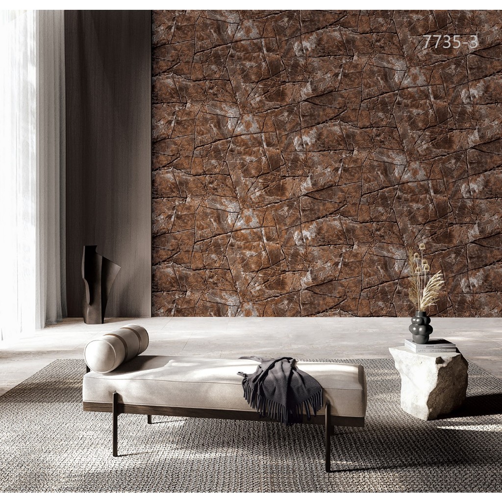 MD wallpaper วอลเปเปอร์ติดผนังชนิดทากาว ลายหิน    หน้ากว้าง คอลเลกชัน M & G 2