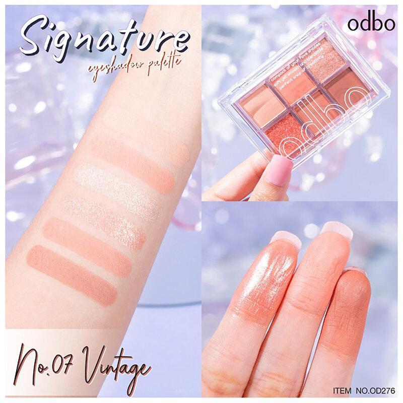 (OD276) Odbo signature eyeashdow palette อายแชโดว์ พาเลท 6 สี - รูปที่ 6