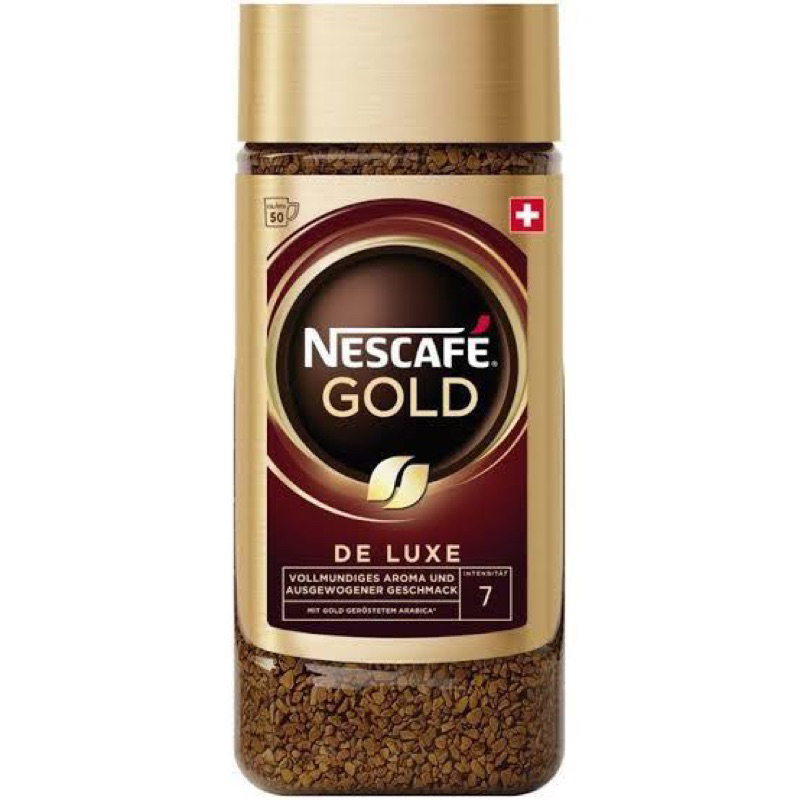 พร้อมส่ง! Nescafe Gold de luxe (โกลด์ เดอลุค คอฟฟี่)นำเข้าจากswitzerland