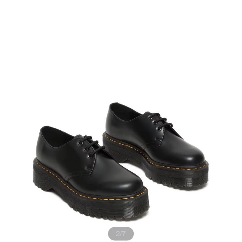 รองเท้าคัดชูหนังแท้ สีดำ Dr. Martens 25567001  รุ่น 1461 QUAD PLATFORM LEATHER SHOES