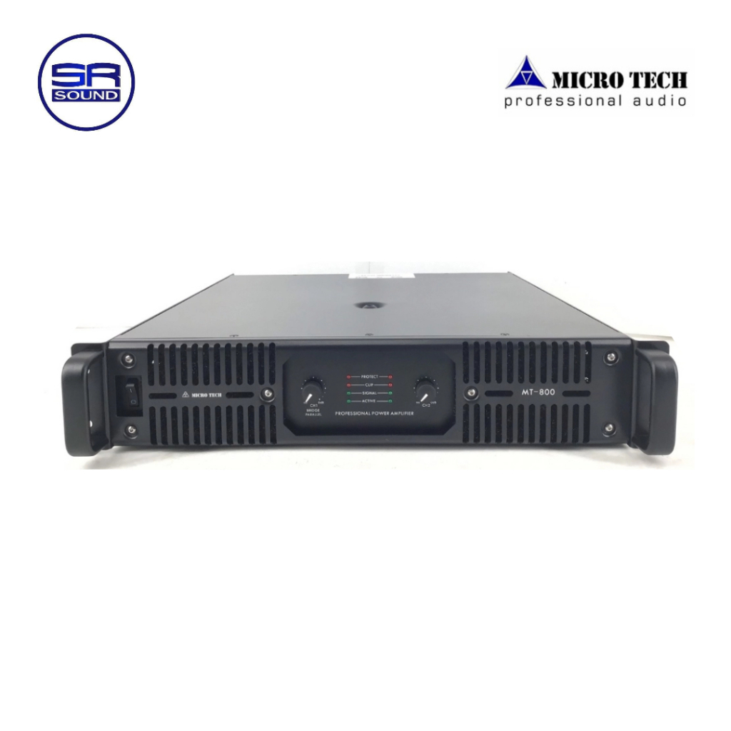 MICROTECH MT-800 2CH เพาเวอร์แอมป์ เครื่องขยายเสียง  800 W ที่ 8 Ohm/ 1200W ที่ 4 Ohm  MT800 MT 800