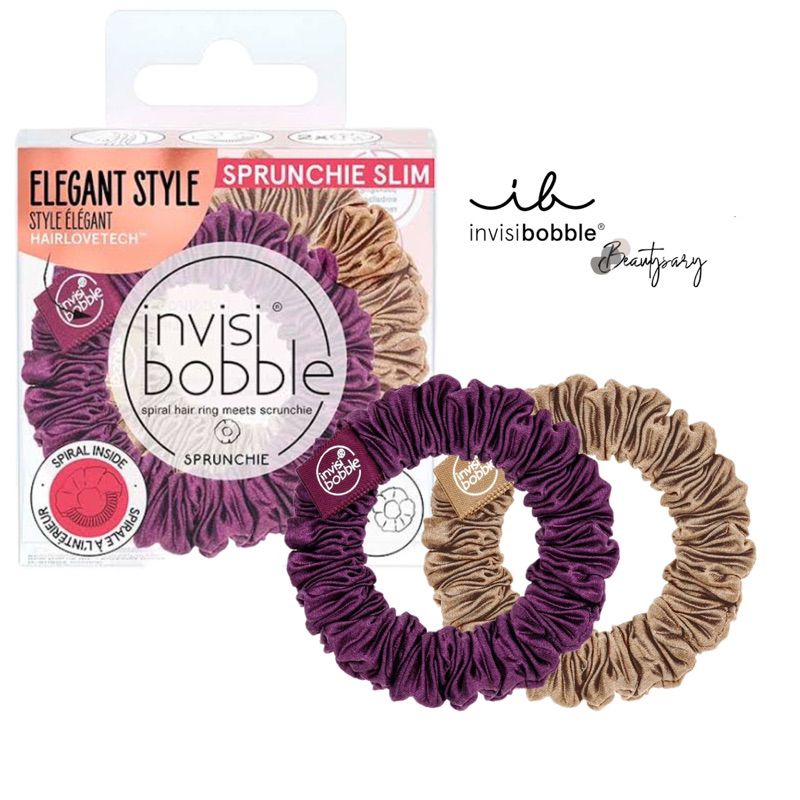 พร้อมส่ง🎉INVISIBOBBLE ยางรัดผม รุ่น Sprunchie SLIM สี The Snuggle is Real