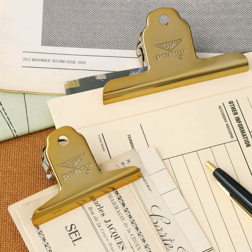 Penco Clip M Gold / คลิปเหล็ก ไซส์ M สีทอง แบรนด์ Penco จากประเทศญี่ปุ่น (HDP195) - รูปที่ 3