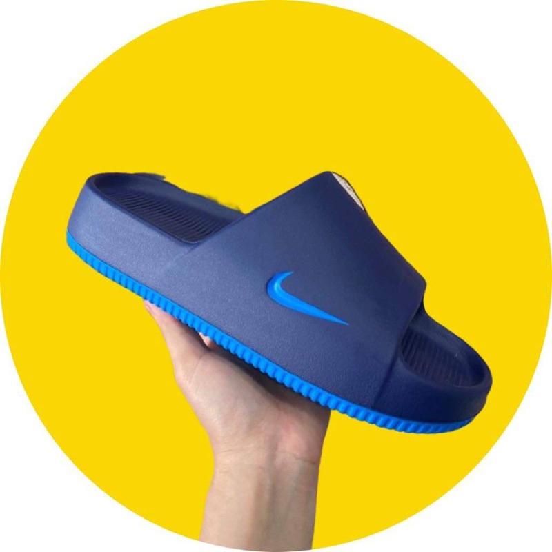 ชนShop🔥 รองเท้าแตะ NIKE CALM SLIDE 🌟ผิวหยาบ พื้นโลโก้ มีป้าย รองเท้าแตะพื้นสูง 🌟รุ่นใหม่ นิ่มมาก