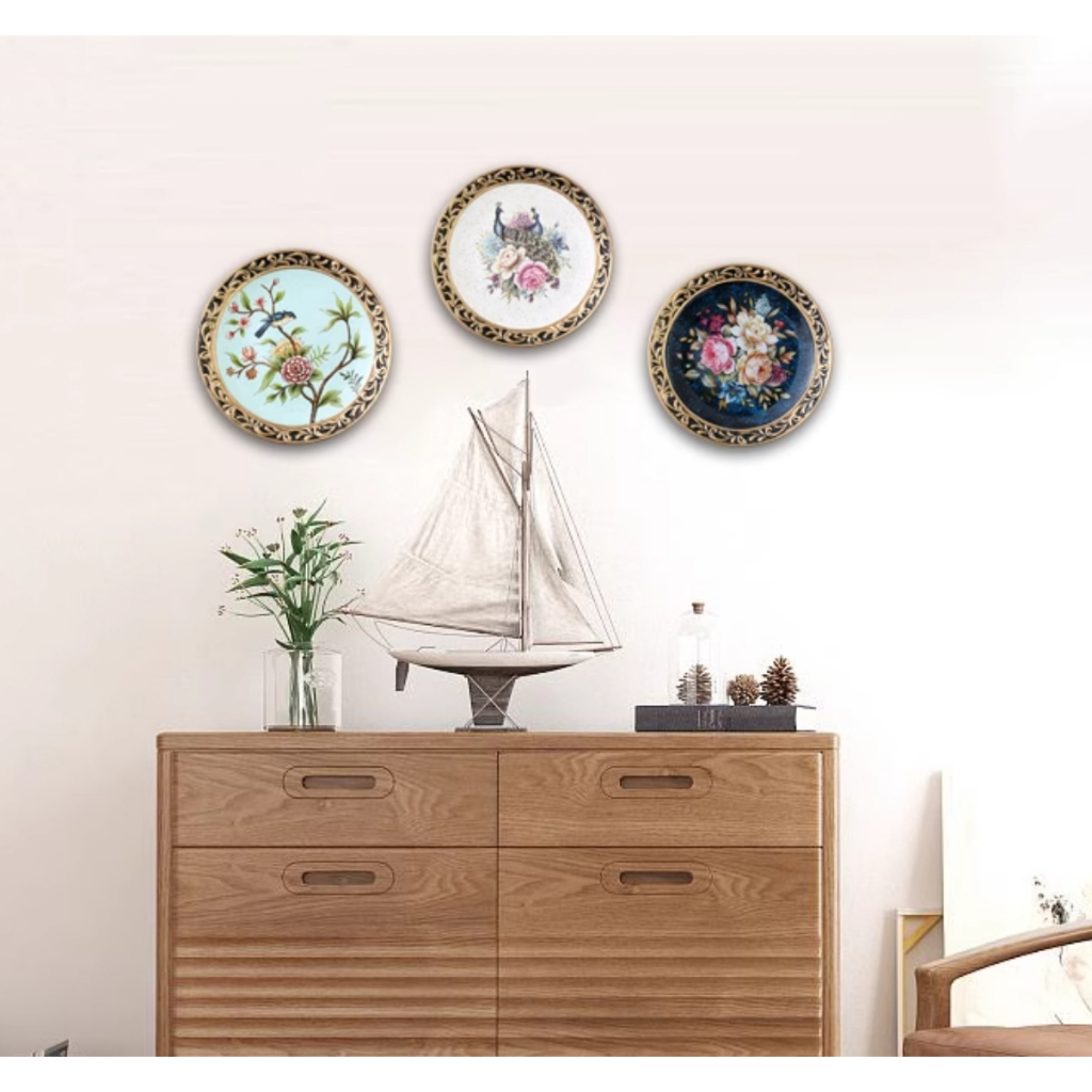 จานเซรามิก จานตั้งโชว์สไตล์ยุโรป ขนาดรวมฐาน 20/21cm. จานเซรามิกเสริมฮวงจุ้ย - รูปที่ 7