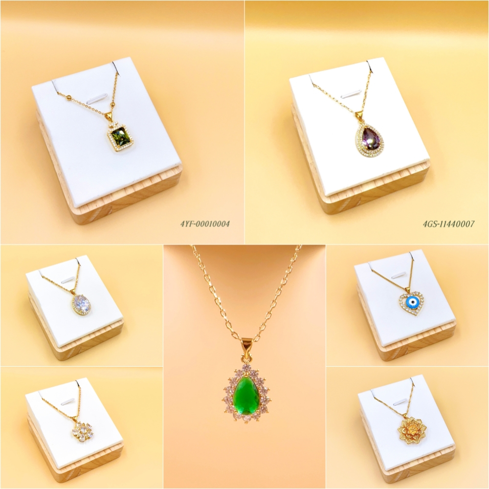 สร้อยคอพร้อมจี้ ชุปทอง 18K เครื่องประดับสําหรับผู้หญิง มีให้เลือก 44 แบบ สไตล์มินิมอล ✨พร้อมส่ง✨ (1)