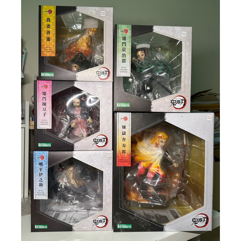 ARTFX J KOTOBUKIYA DEMON SLAYER KIMETSU NO YAIBA RENGOKU TANJIRO NEZUKO ZENITSU INOSUKE FIGURE