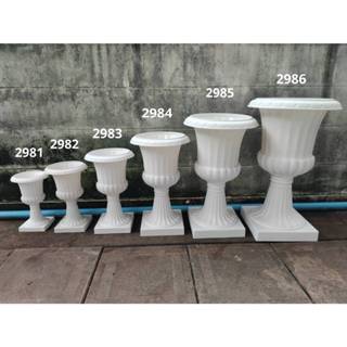 กระถางพลาสติกทรงโรมันปลูกต้นไม้จัดดอกไม้ปลอมถอดประกอบ3ส่วน