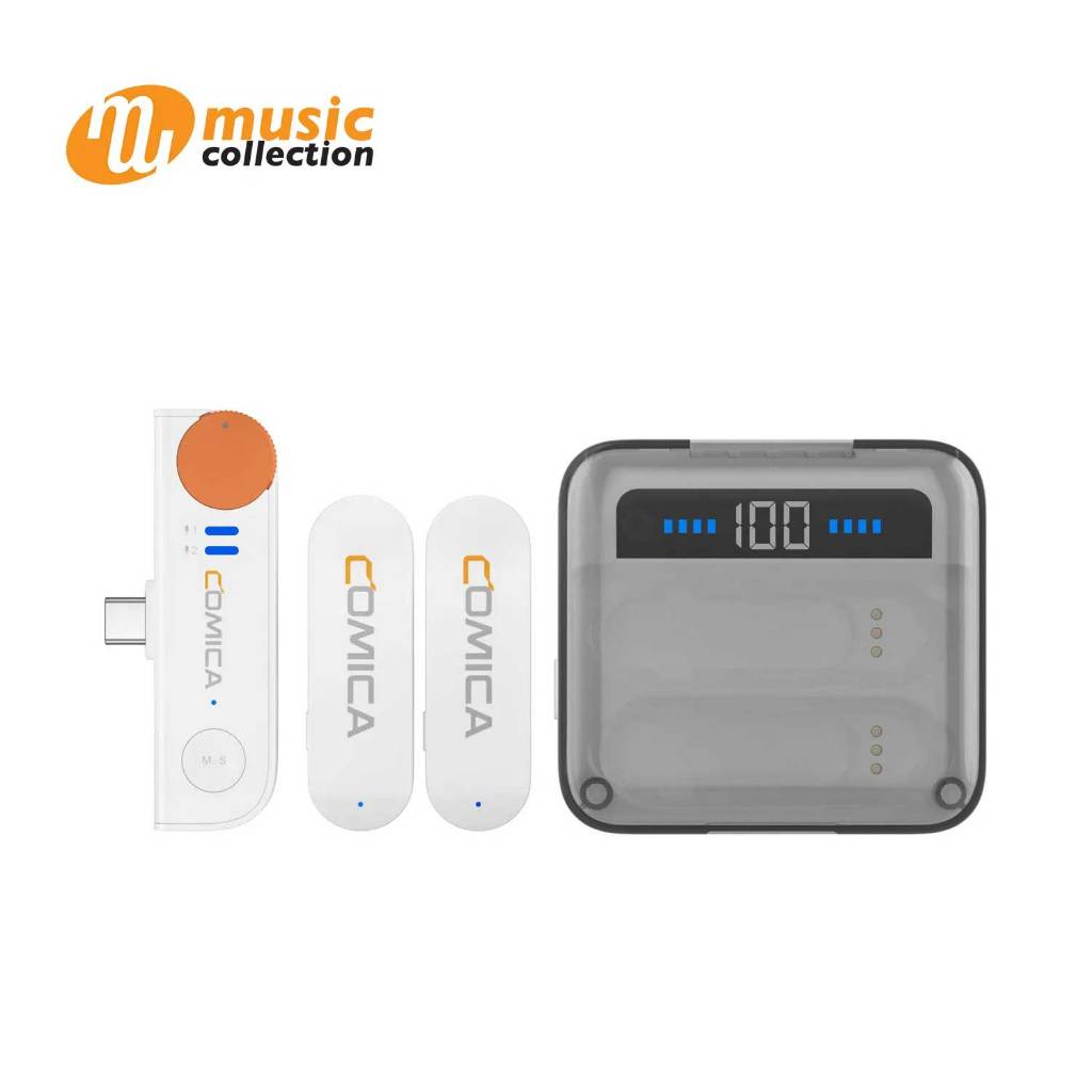 ไมค์ไร้สาย สีขาว VOICE RECORD COMICA VIMO S-UC 2 WIRELESS MIC FOR USB-C
