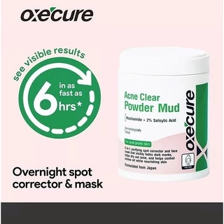 แป้งโคลน Oxecure Acne Clear Powder Mud 50g. อ๊อกซีเคียว แป้งโคลนสำหรับผิวที่มีปัญหาสิว ลดการสะสมของแบคทีเรีย