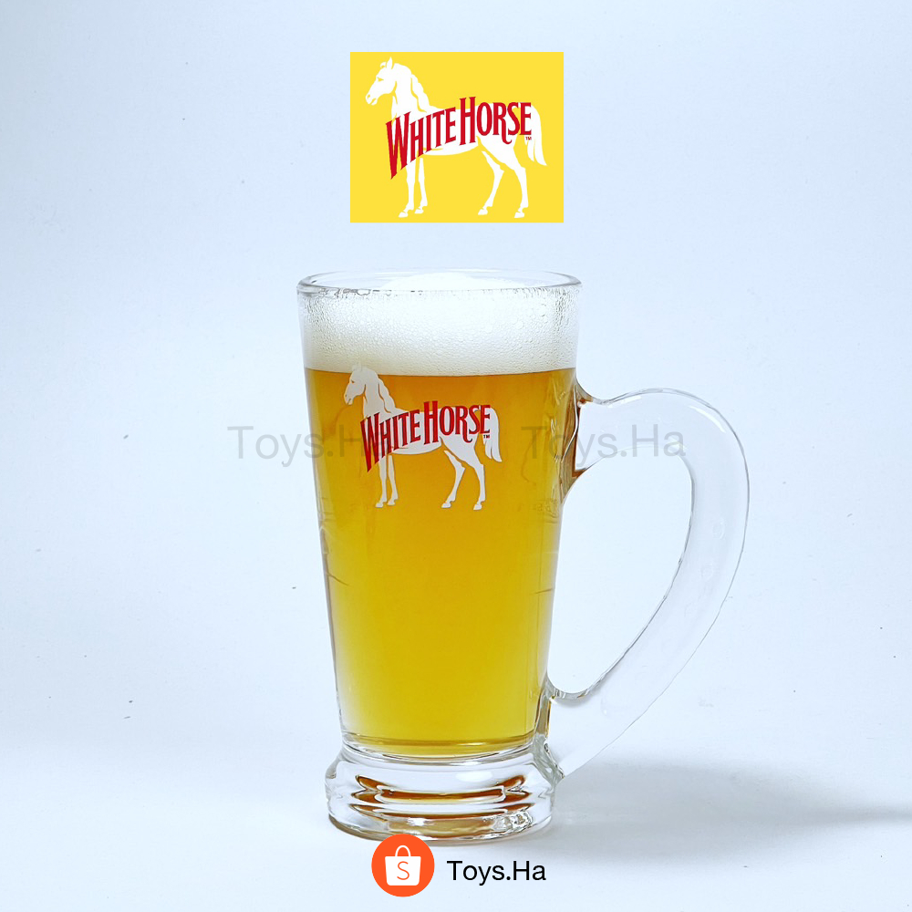 ของแท้! แก้วเบียร์ Kirin White horse มีหู แก้วเบียร์ญี่ปุ่น แบรนด์ Kirin White horse Beer Glasses จา